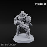 Heavy Armoured Desert Trooper A Miniature for Dungeons and Dragons, Pathfinder or other TTRPGs