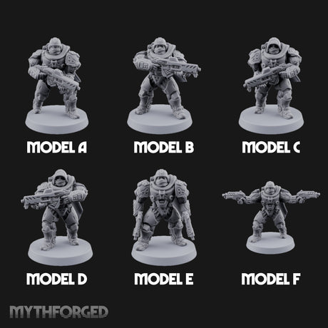 Heavy Armoured Desert Troopers Miniature for Dungeons and Dragons, Pathfinder or other TTRPGs