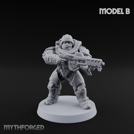 Heavy Armoured Desert Troopers Miniature for Dungeons and Dragons, Pathfinder or other TTRPGs