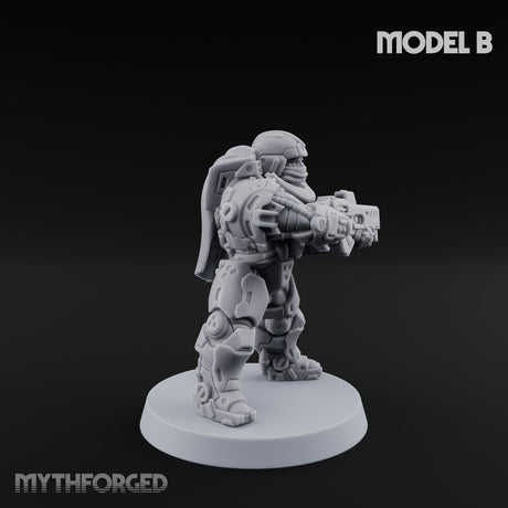 Heavy Armoured Desert Troopers Miniature for Dungeons and Dragons, Pathfinder or other TTRPGs