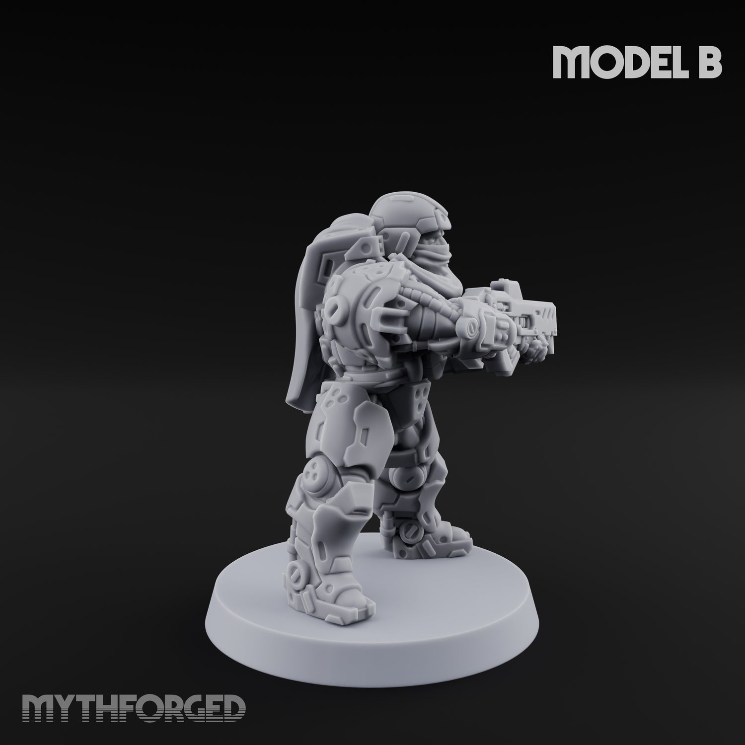 Heavy Armoured Desert Trooper B Miniature for Dungeons and Dragons, Pathfinder or other TTRPGs