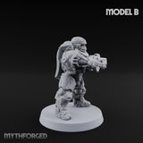 Heavy Armoured Desert Trooper B Miniature for Dungeons and Dragons, Pathfinder or other TTRPGs