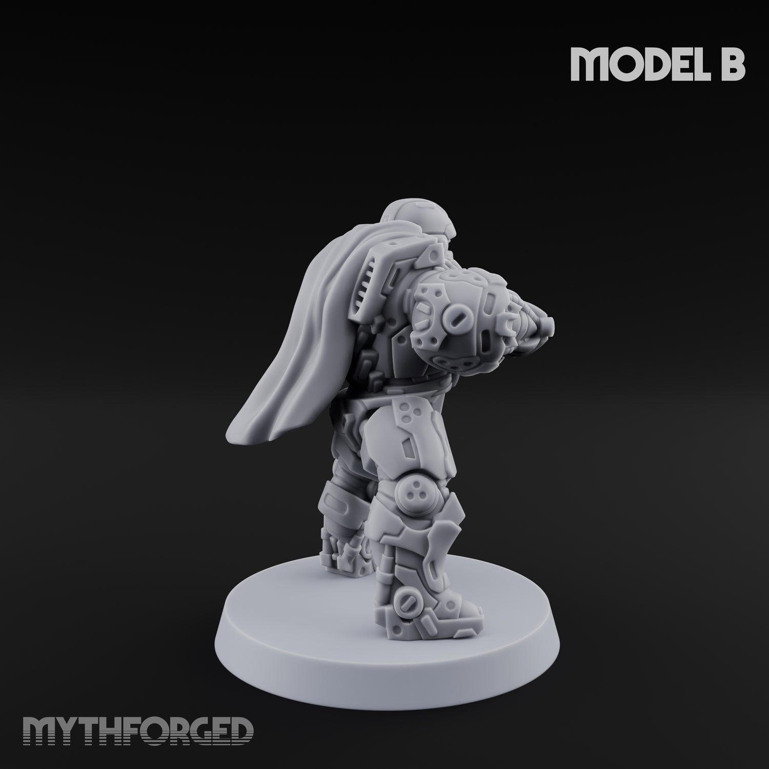Heavy Armoured Desert Trooper B Miniature for Dungeons and Dragons, Pathfinder or other TTRPGs