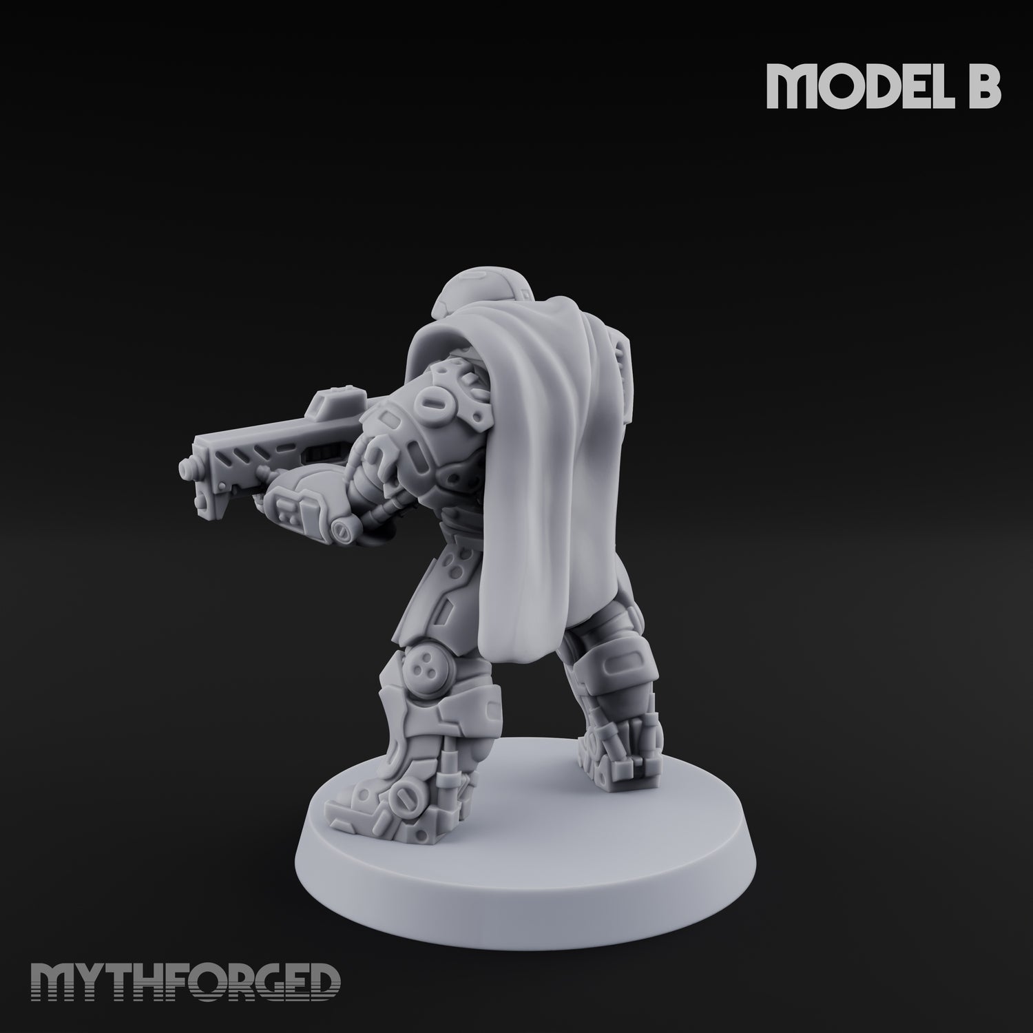 Heavy Armoured Desert Trooper B Miniature for Dungeons and Dragons, Pathfinder or other TTRPGs