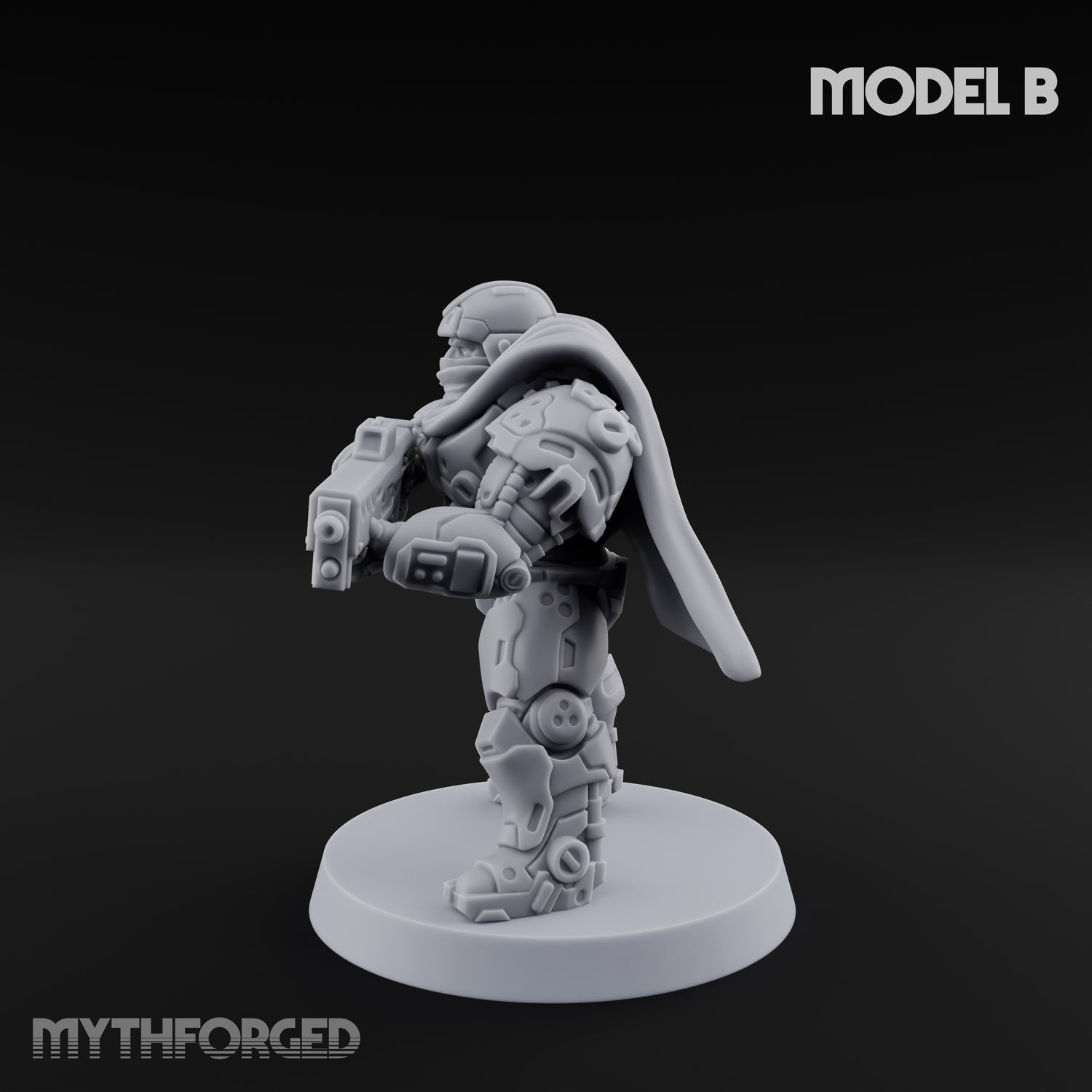 Heavy Armoured Desert Trooper B Miniature for Dungeons and Dragons, Pathfinder or other TTRPGs