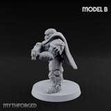 Heavy Armoured Desert Trooper B Miniature for Dungeons and Dragons, Pathfinder or other TTRPGs