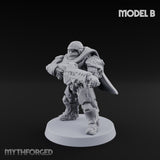 Heavy Armoured Desert Trooper B Miniature for Dungeons and Dragons, Pathfinder or other TTRPGs