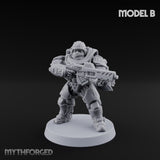 Heavy Armoured Desert Trooper B Miniature for Dungeons and Dragons, Pathfinder or other TTRPGs