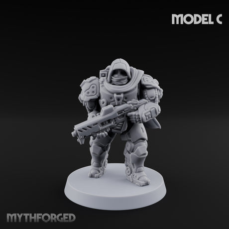 Heavy Armoured Desert Troopers Miniature for Dungeons and Dragons, Pathfinder or other TTRPGs