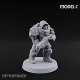 Heavy Armoured Desert Trooper C Miniature for Dungeons and Dragons, Pathfinder or other TTRPGs
