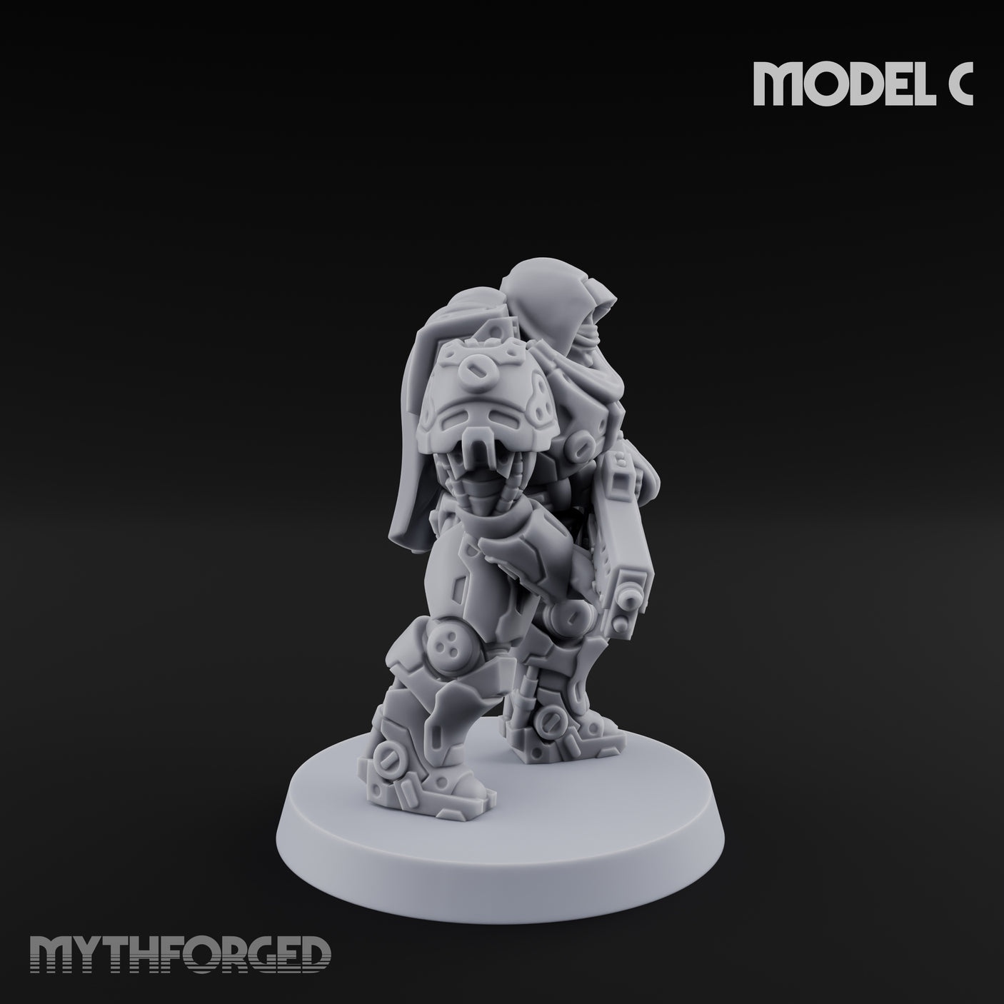 Heavy Armoured Desert Trooper C Miniature for Dungeons and Dragons, Pathfinder or other TTRPGs