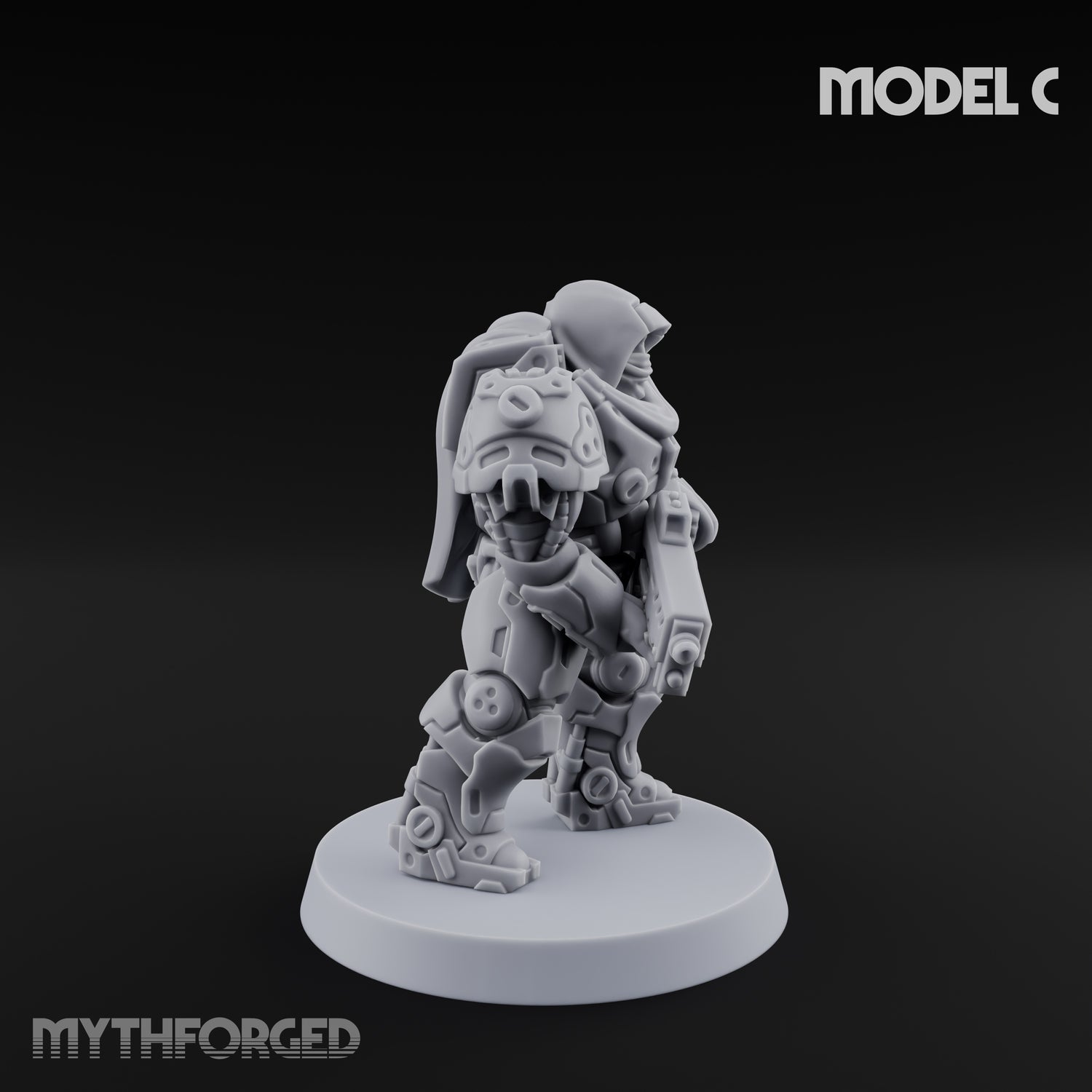 Heavy Armoured Desert Trooper C Miniature for Dungeons and Dragons, Pathfinder or other TTRPGs