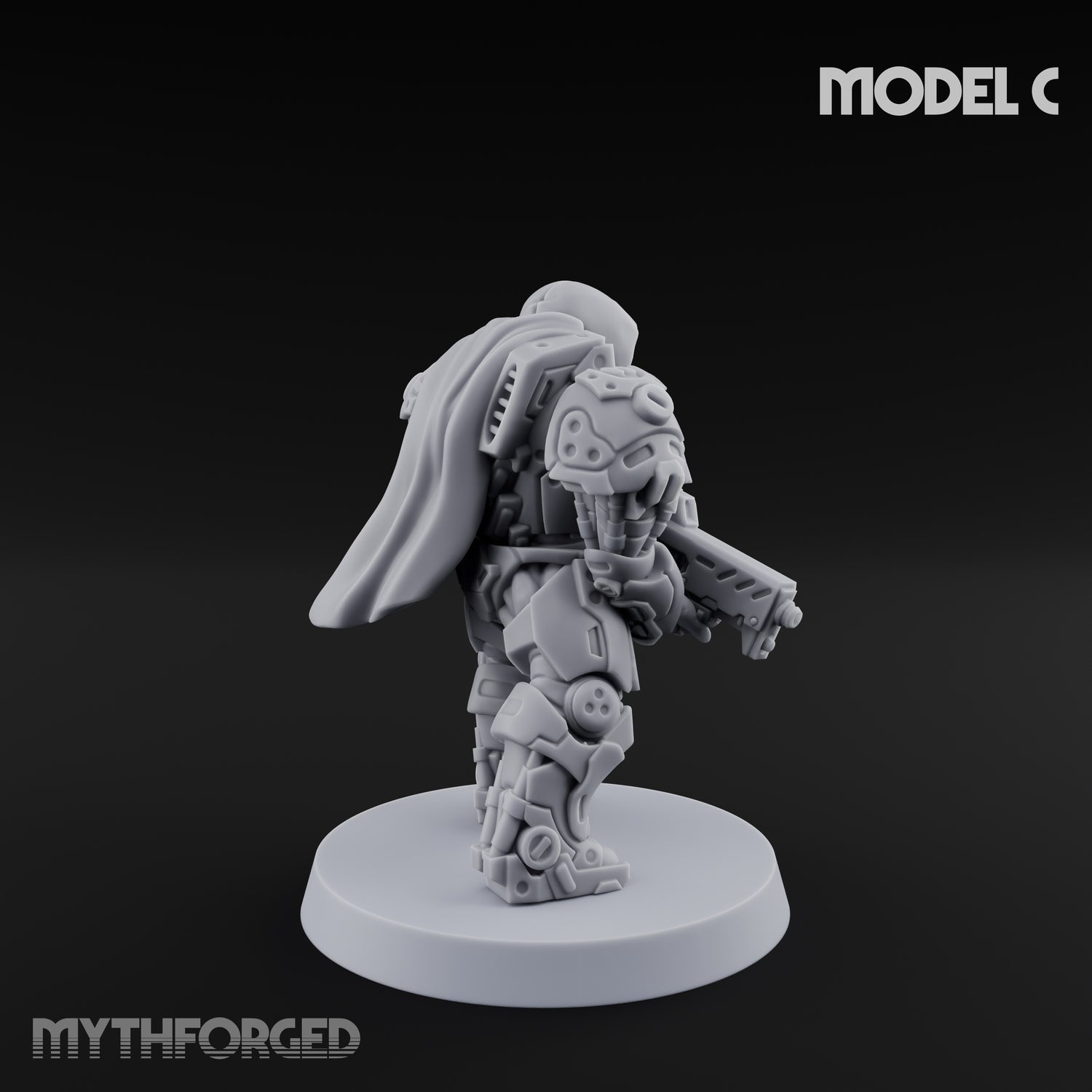 Heavy Armoured Desert Trooper C Miniature for Dungeons and Dragons, Pathfinder or other TTRPGs