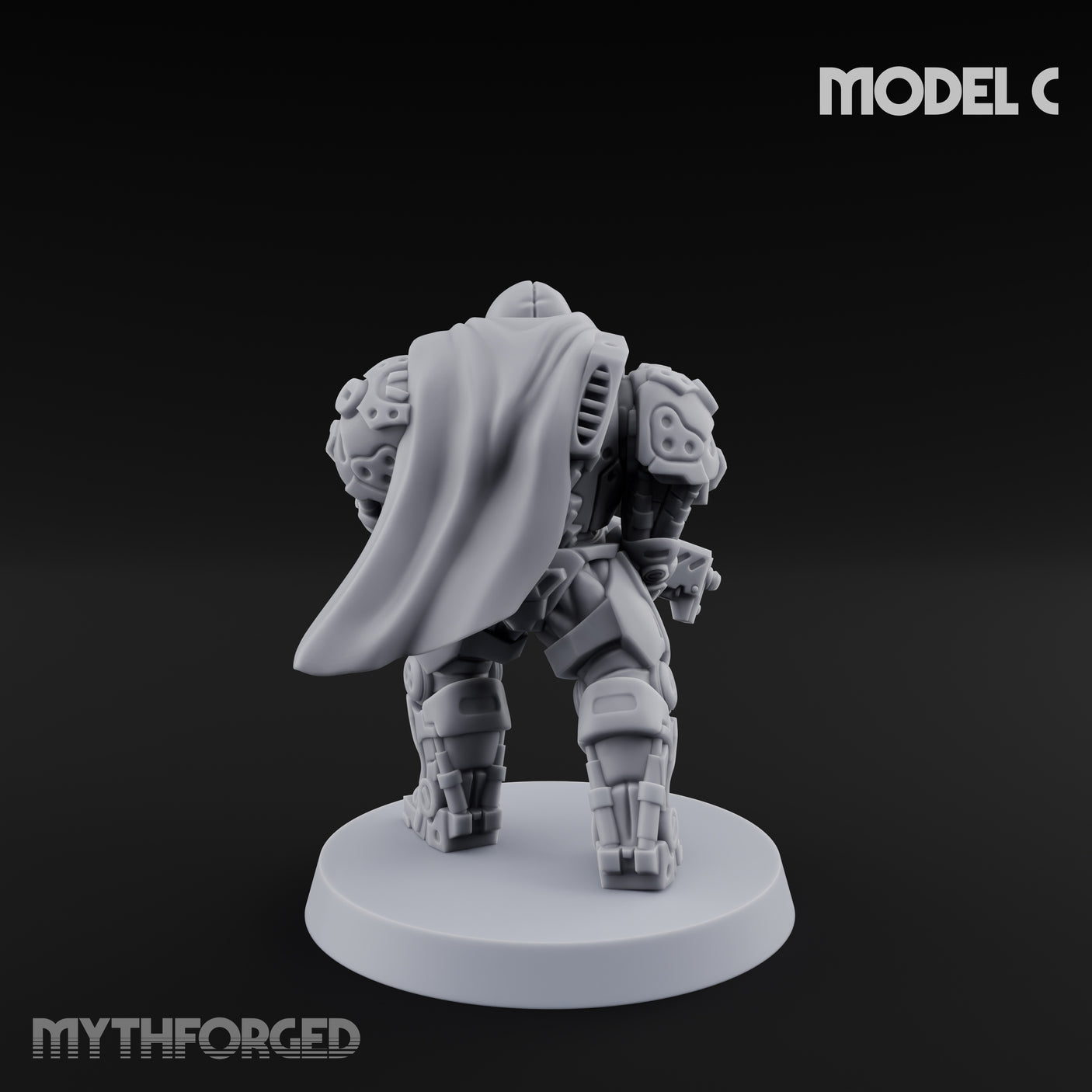Heavy Armoured Desert Trooper C Miniature for Dungeons and Dragons, Pathfinder or other TTRPGs