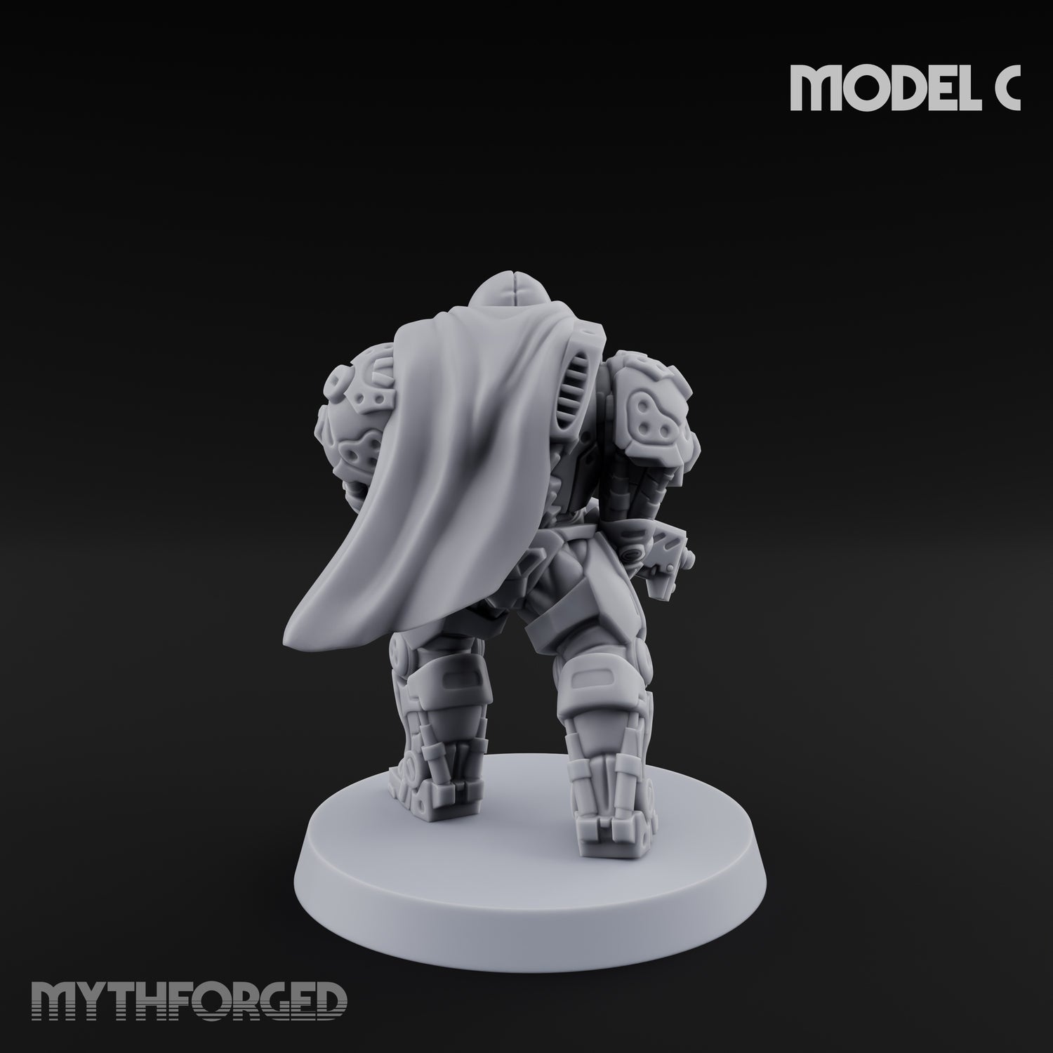 Heavy Armoured Desert Trooper C Miniature for Dungeons and Dragons, Pathfinder or other TTRPGs