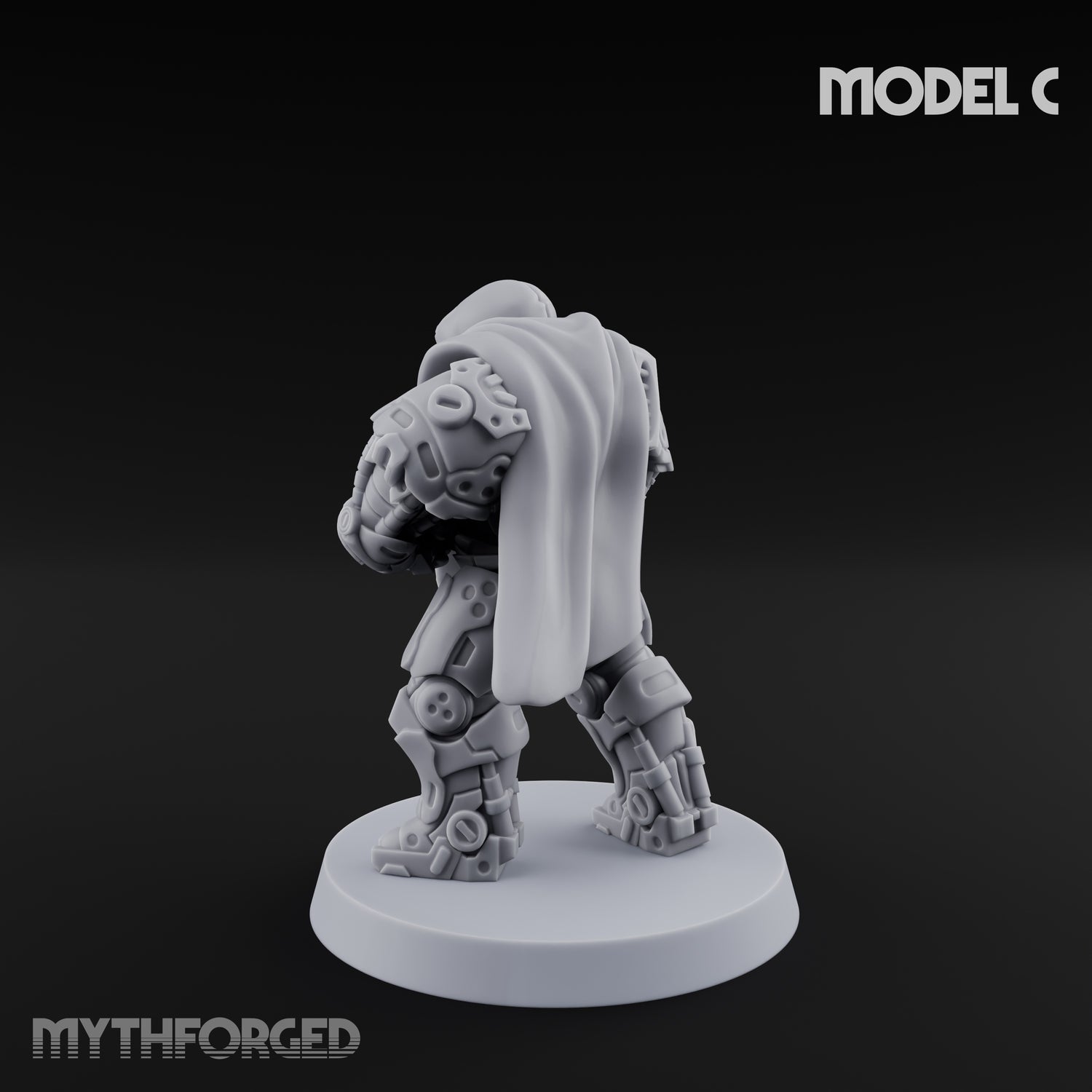 Heavy Armoured Desert Trooper C Miniature for Dungeons and Dragons, Pathfinder or other TTRPGs