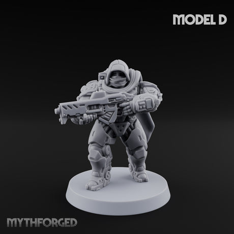 Heavy Armoured Desert Troopers Miniature for Dungeons and Dragons, Pathfinder or other TTRPGs