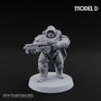 Heavy Armoured Desert Trooper D Miniature for Dungeons and Dragons, Pathfinder or other TTRPGs
