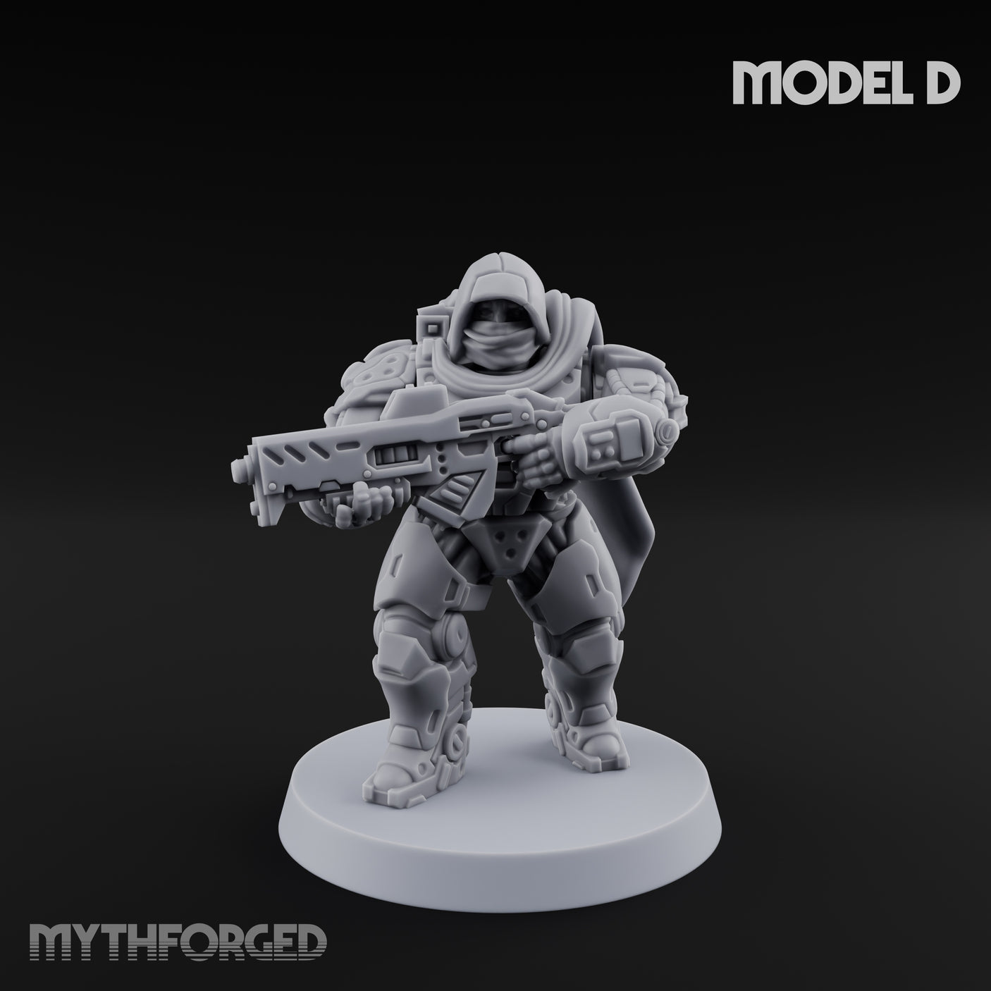 Heavy Armoured Desert Trooper D Miniature for Dungeons and Dragons, Pathfinder or other TTRPGs