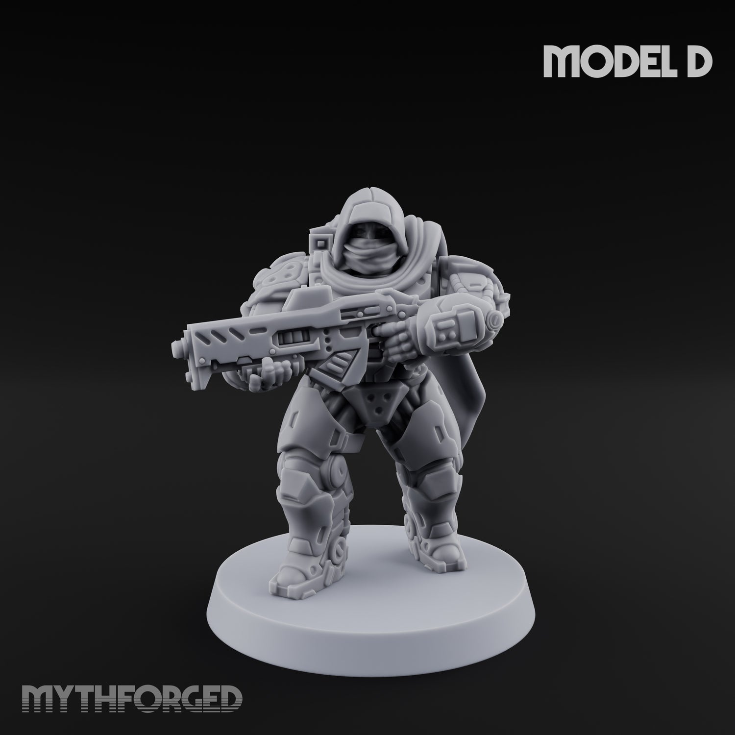 Heavy Armoured Desert Trooper D Miniature for Dungeons and Dragons, Pathfinder or other TTRPGs