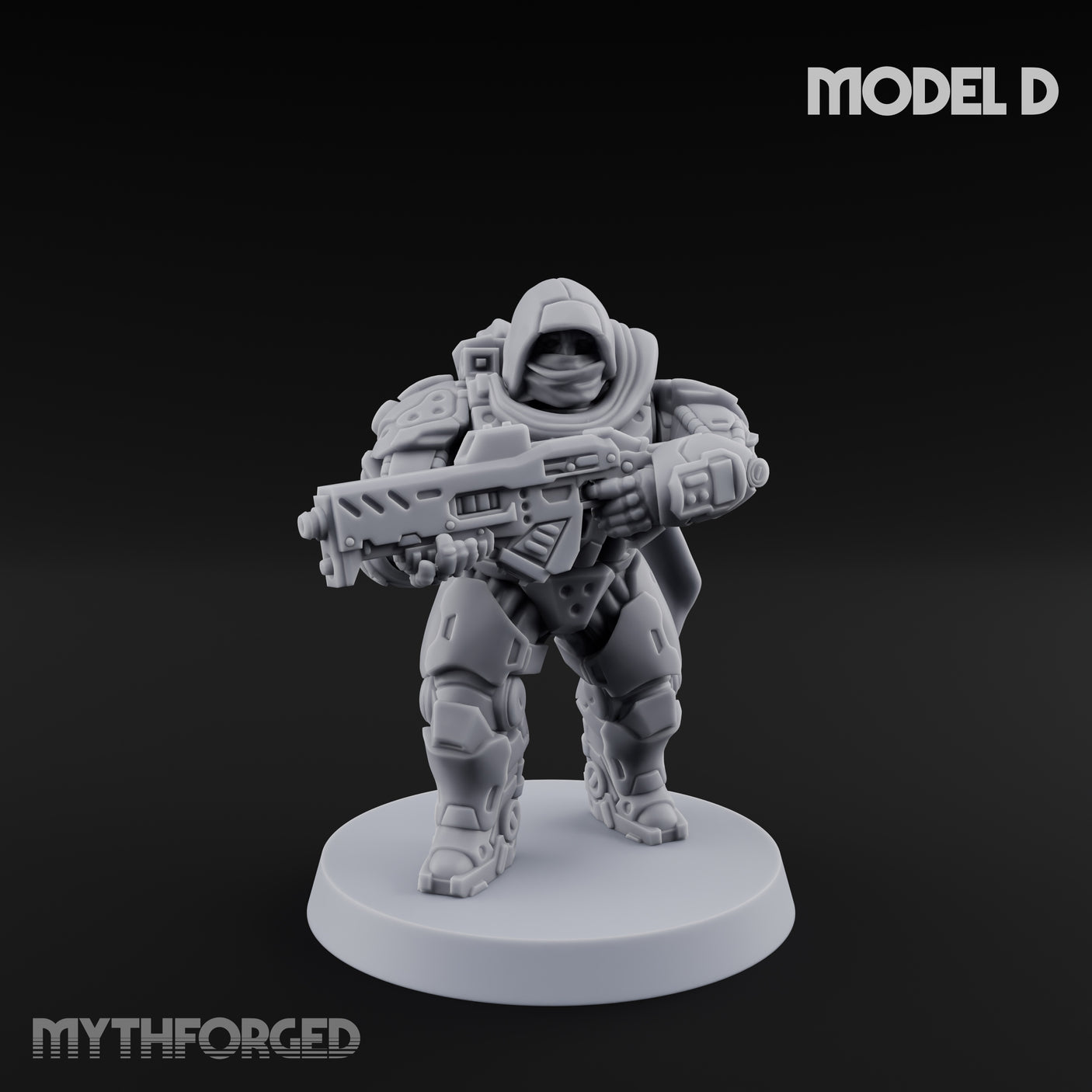 Heavy Armoured Desert Trooper D Miniature for Dungeons and Dragons, Pathfinder or other TTRPGs