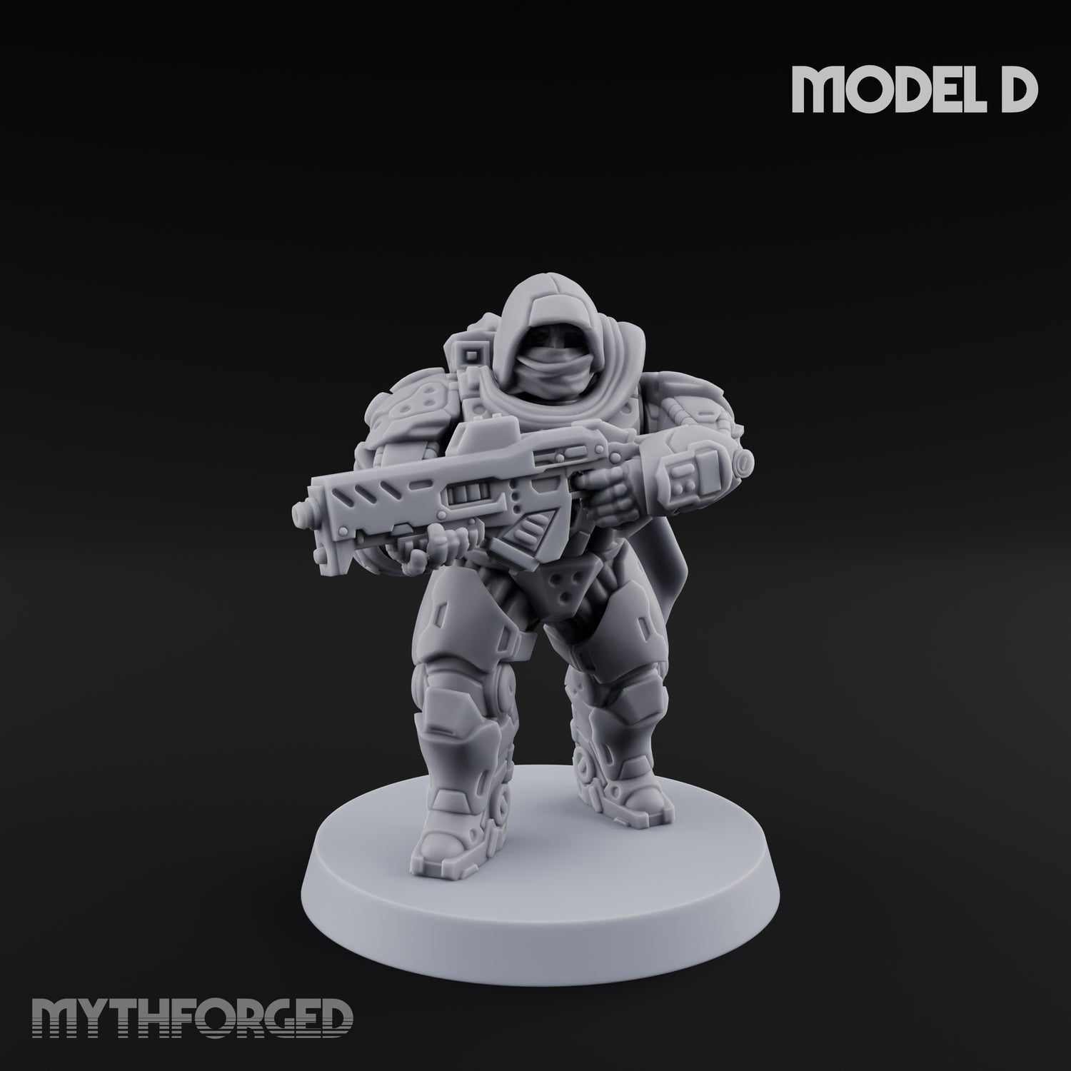 Heavy Armoured Desert Trooper D Miniature for Dungeons and Dragons, Pathfinder or other TTRPGs