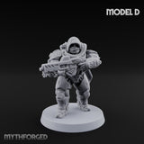 Heavy Armoured Desert Trooper D Miniature for Dungeons and Dragons, Pathfinder or other TTRPGs
