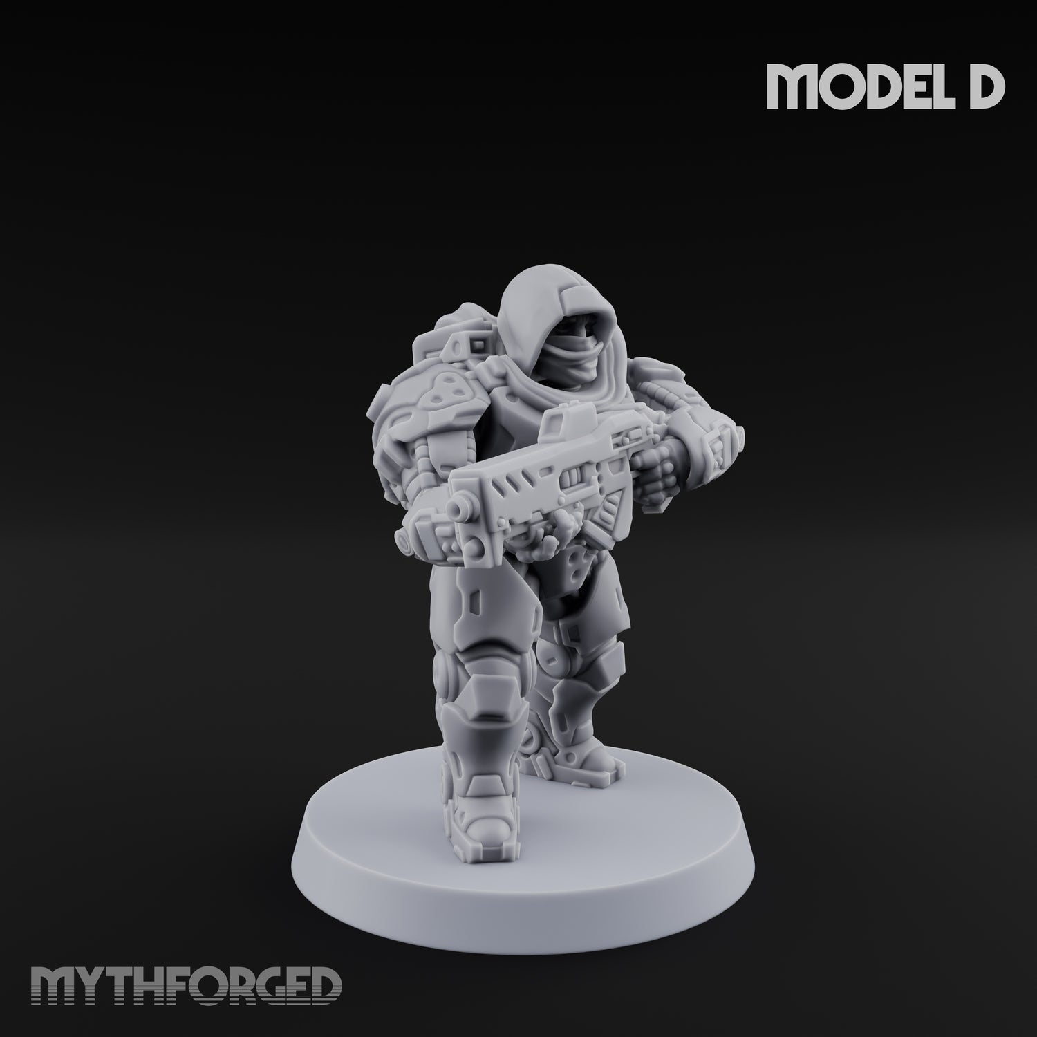 Heavy Armoured Desert Trooper D Miniature for Dungeons and Dragons, Pathfinder or other TTRPGs