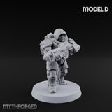 Heavy Armoured Desert Trooper D Miniature for Dungeons and Dragons, Pathfinder or other TTRPGs