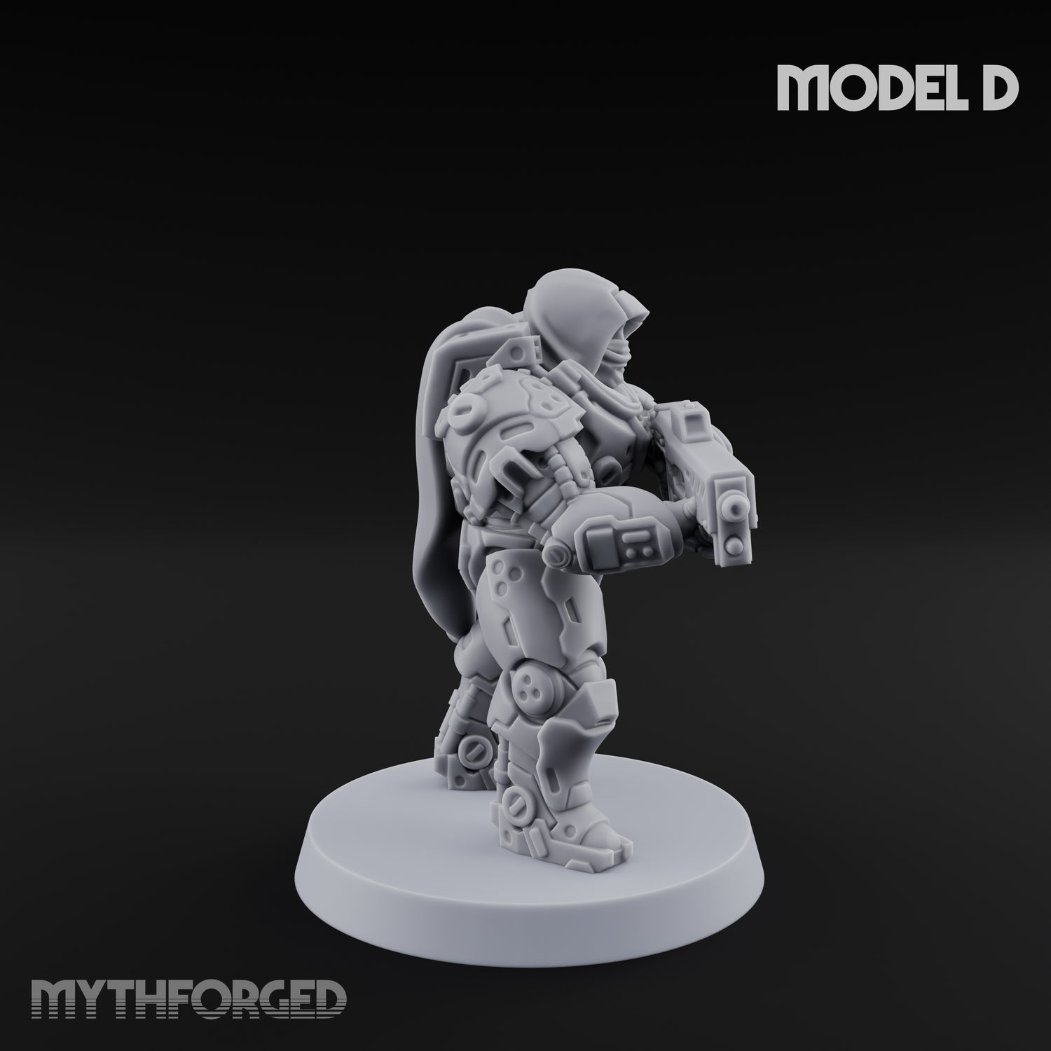 Heavy Armoured Desert Trooper D Miniature for Dungeons and Dragons, Pathfinder or other TTRPGs