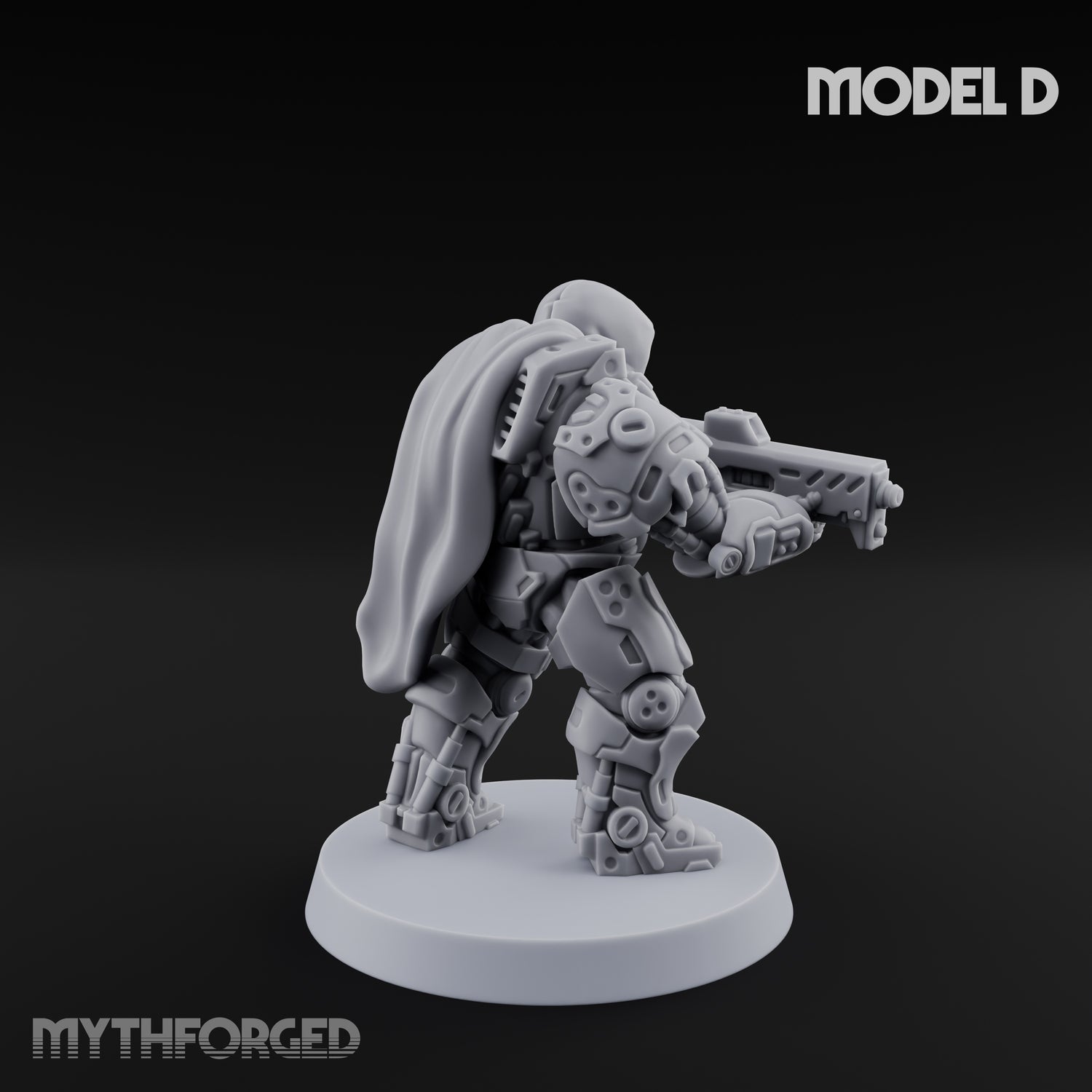 Heavy Armoured Desert Trooper D Miniature for Dungeons and Dragons, Pathfinder or other TTRPGs