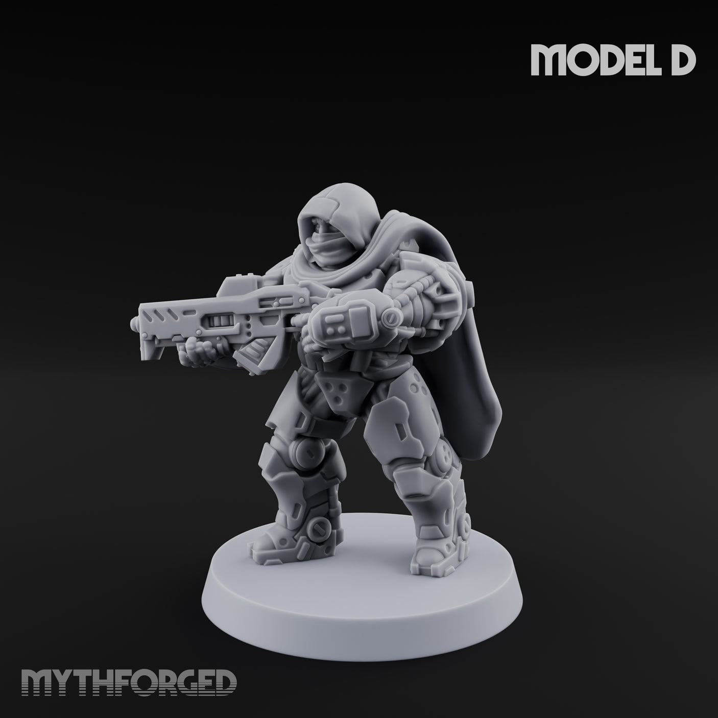 Heavy Armoured Desert Trooper D Miniature for Dungeons and Dragons, Pathfinder or other TTRPGs