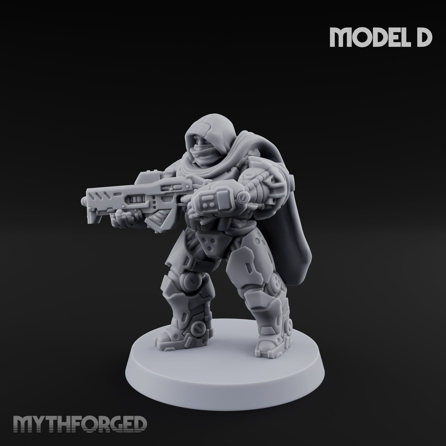 Heavy Armoured Desert Trooper D Miniature for Dungeons and Dragons, Pathfinder or other TTRPGs