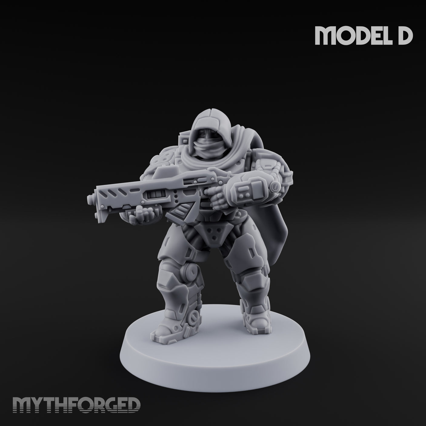 Heavy Armoured Desert Trooper D Miniature for Dungeons and Dragons, Pathfinder or other TTRPGs