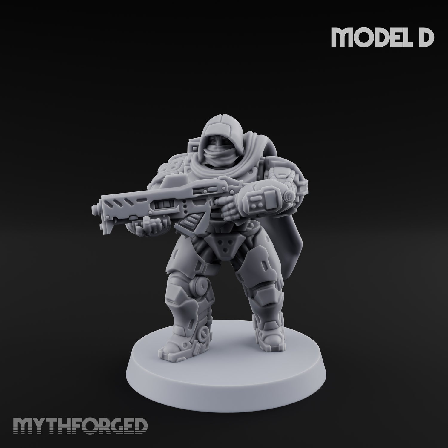 Heavy Armoured Desert Trooper D Miniature for Dungeons and Dragons, Pathfinder or other TTRPGs