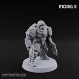 Heavy Armoured Desert Trooper E Miniature for Dungeons and Dragons, Pathfinder or other TTRPGs