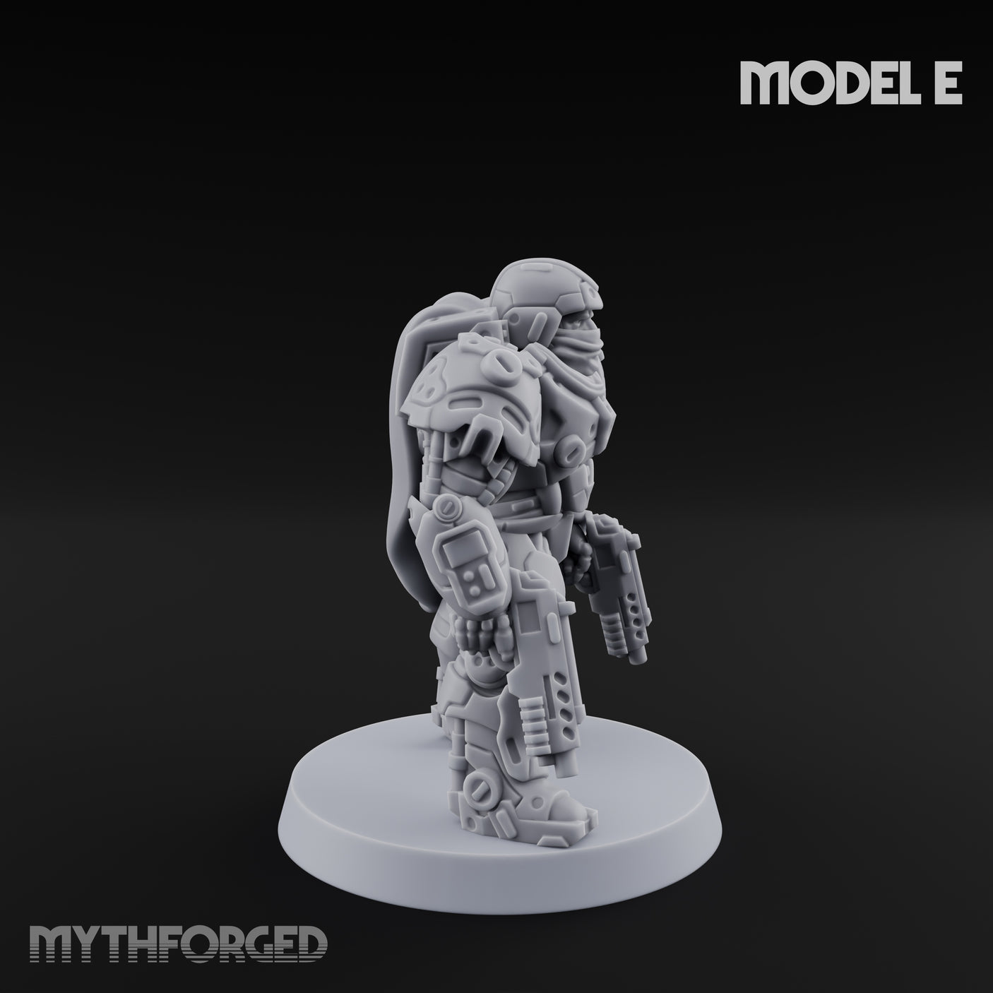 Heavy Armoured Desert Trooper E Miniature for Dungeons and Dragons, Pathfinder or other TTRPGs
