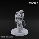 Heavy Armoured Desert Trooper E Miniature for Dungeons and Dragons, Pathfinder or other TTRPGs