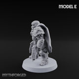Heavy Armoured Desert Trooper E Miniature for Dungeons and Dragons, Pathfinder or other TTRPGs