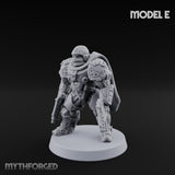 Heavy Armoured Desert Trooper E Miniature for Dungeons and Dragons, Pathfinder or other TTRPGs