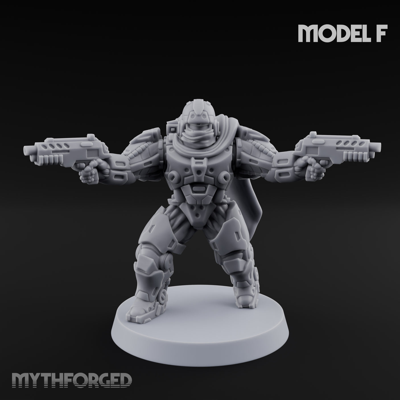 Heavy Armoured Desert Trooper F Miniature for Dungeons and Dragons, Pathfinder or other TTRPGs