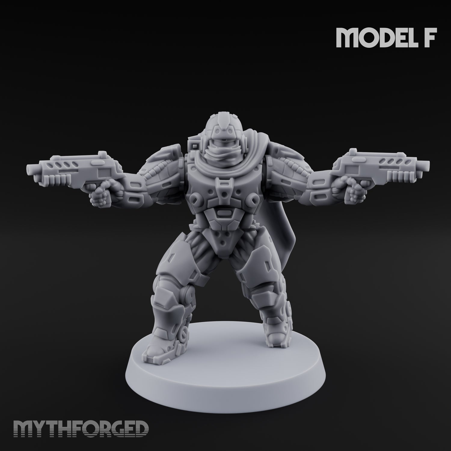 Heavy Armoured Desert Trooper F Miniature for Dungeons and Dragons, Pathfinder or other TTRPGs