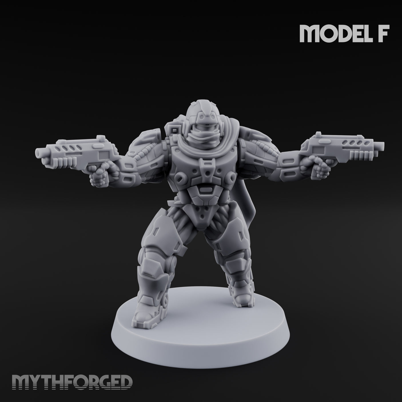 Heavy Armoured Desert Trooper F Miniature for Dungeons and Dragons, Pathfinder or other TTRPGs