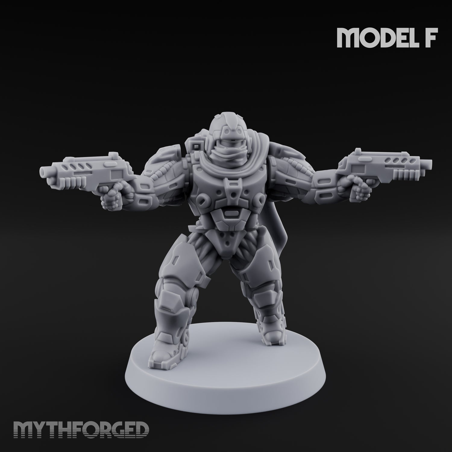 Heavy Armoured Desert Trooper F Miniature for Dungeons and Dragons, Pathfinder or other TTRPGs