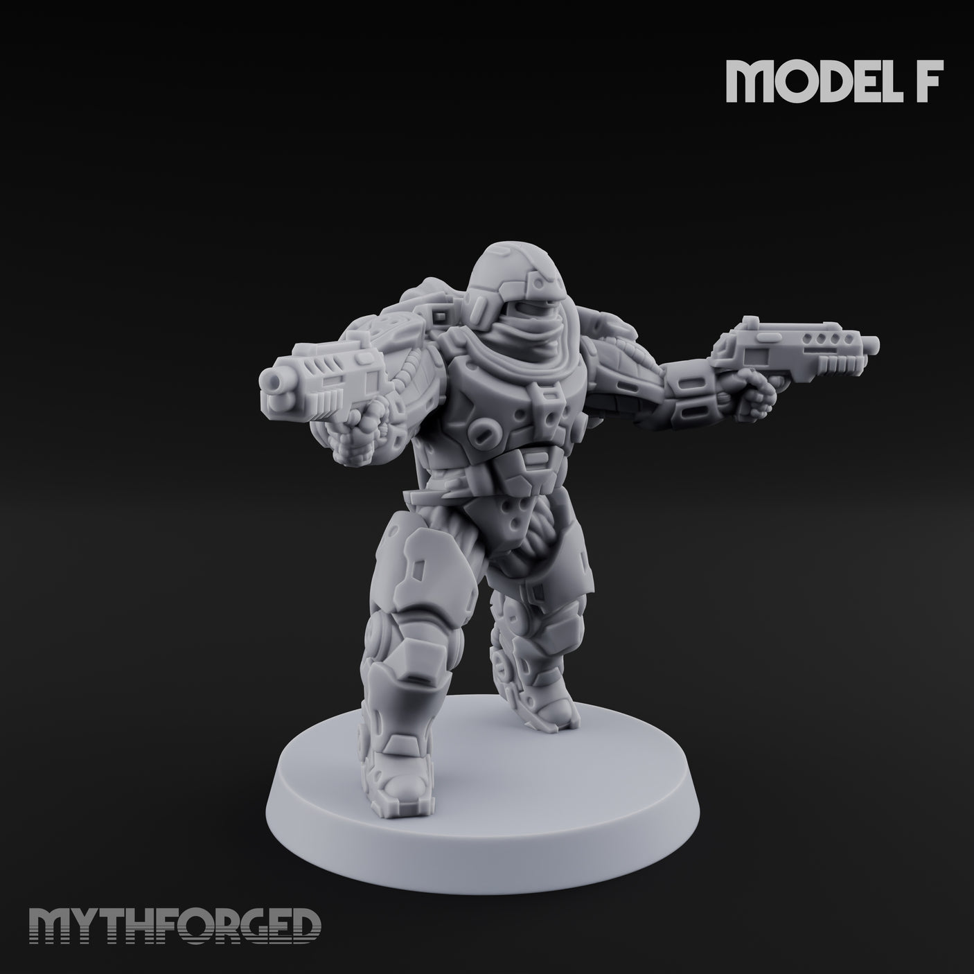 Heavy Armoured Desert Trooper F Miniature for Dungeons and Dragons, Pathfinder or other TTRPGs