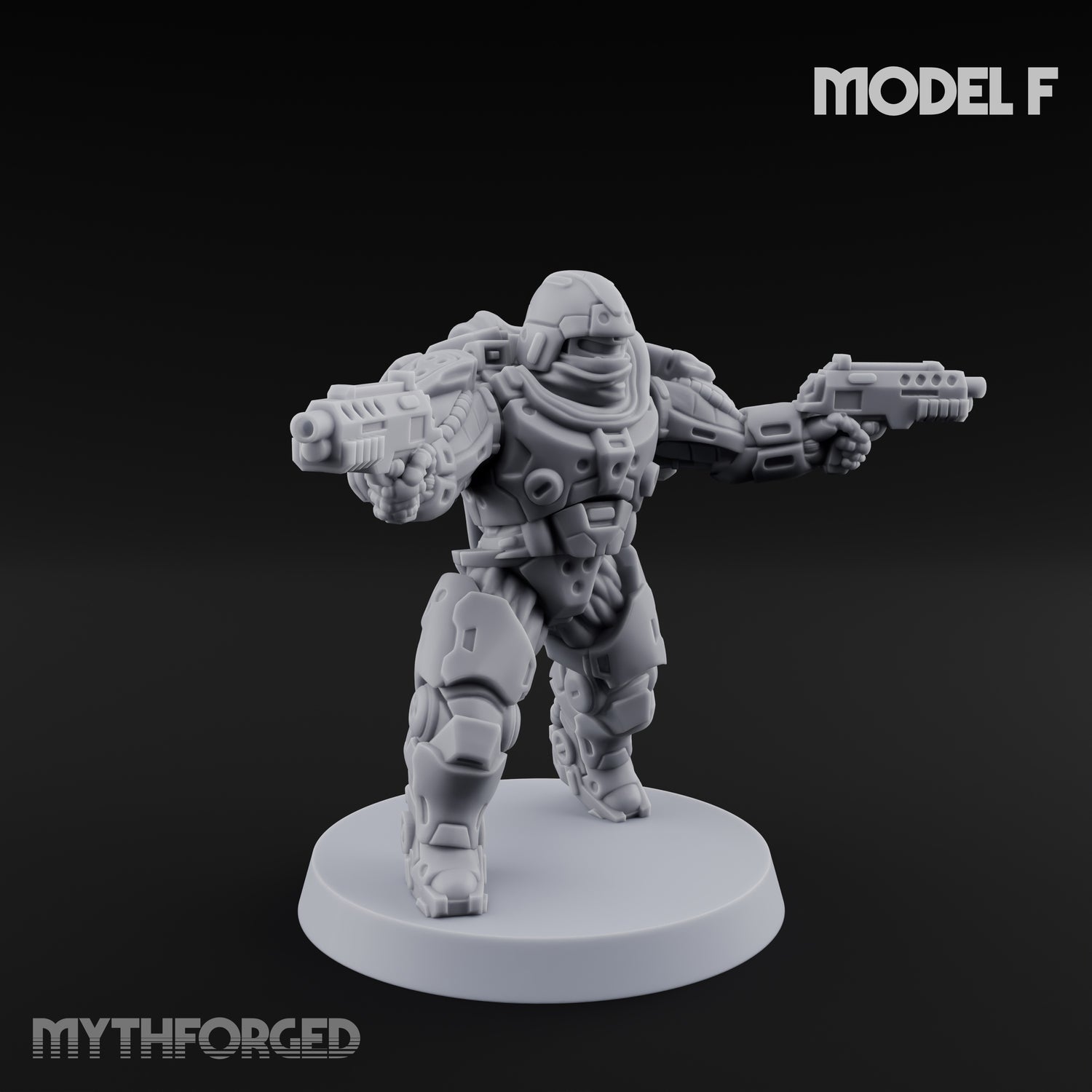Heavy Armoured Desert Trooper F Miniature for Dungeons and Dragons, Pathfinder or other TTRPGs