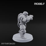 Heavy Armoured Desert Trooper F Miniature for Dungeons and Dragons, Pathfinder or other TTRPGs