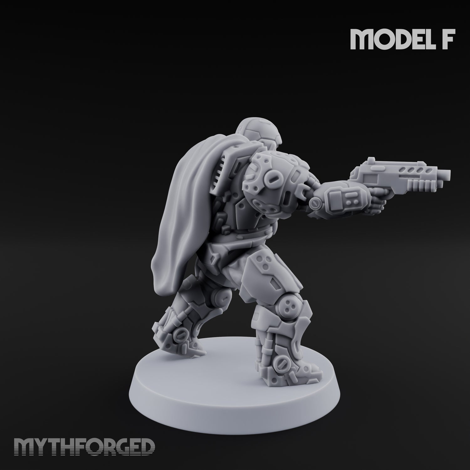 Heavy Armoured Desert Trooper F Miniature for Dungeons and Dragons, Pathfinder or other TTRPGs