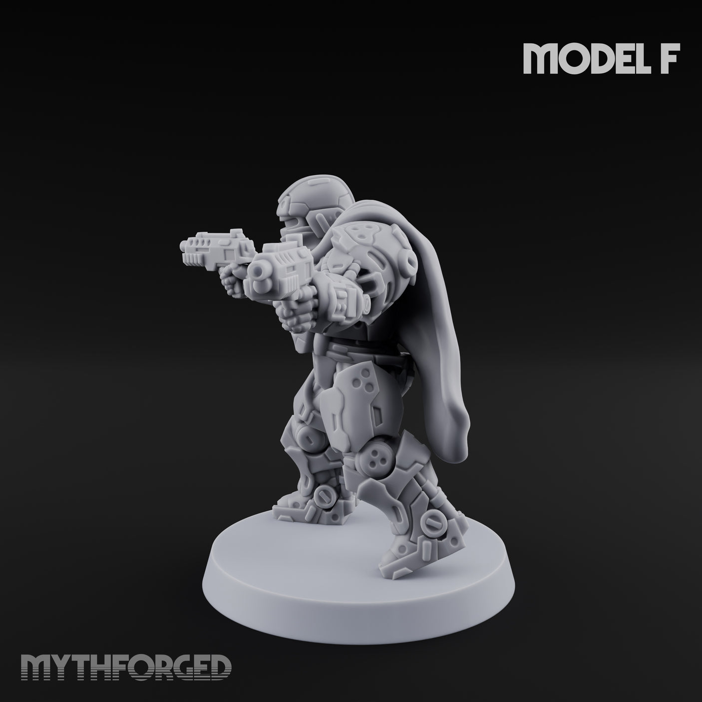 Heavy Armoured Desert Trooper F Miniature for Dungeons and Dragons, Pathfinder or other TTRPGs