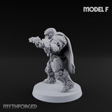 Heavy Armoured Desert Trooper F Miniature for Dungeons and Dragons, Pathfinder or other TTRPGs